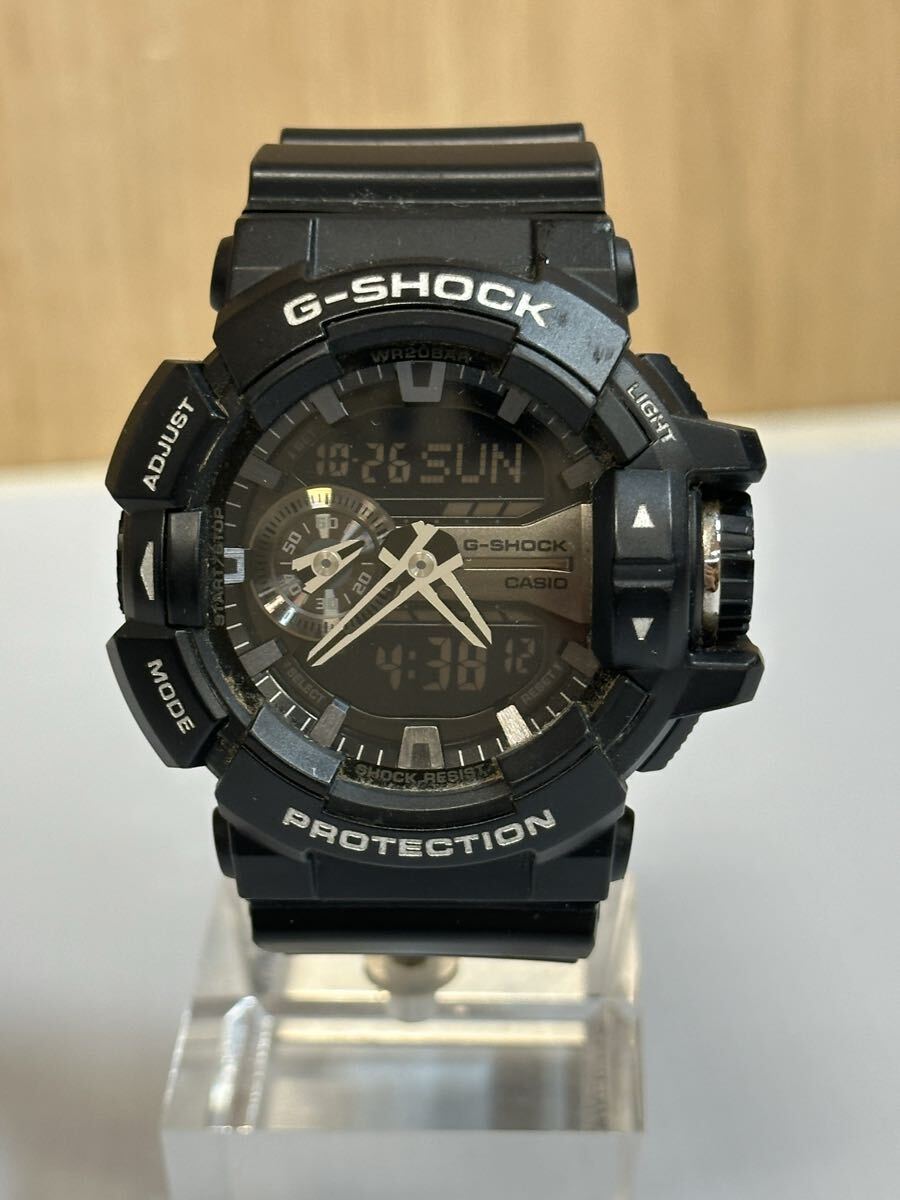 Y10049 CASIO カシオ G-SHOCK GA-400GB ブラック 稼働品 メンズ 腕時計拍卖