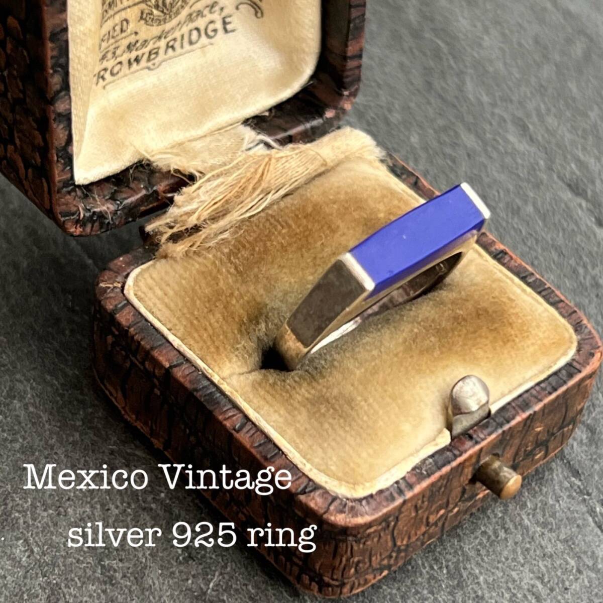 シルバー925 メキシコ ヴィンテージ リング ラピスラズリ スターリングシルバー 925 Ring Blue Lapis Sterling Silver Mexico 1970s拍卖