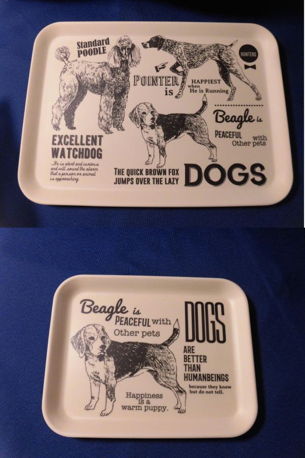 1785 ワンちゃんのえのトレー 大1 小1 拍卖