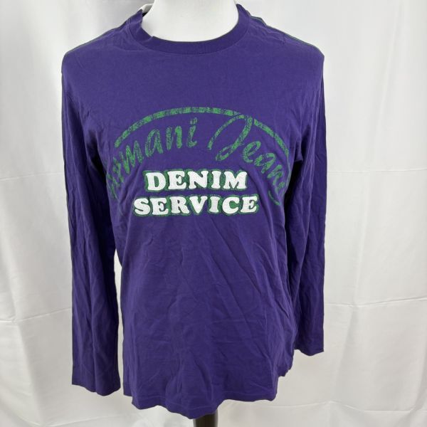 【ヴィンテージ】ARMANI JEANS アルマーニジーンズ Tシャツ パープル系 中国製拍卖