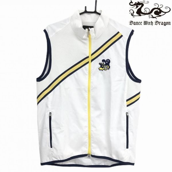 ◆A1 新品 定価38,500円 Dance With Dragon ダンスウィズドラゴン ジップベスト メンズ【M】 裏地メッシュ拍卖