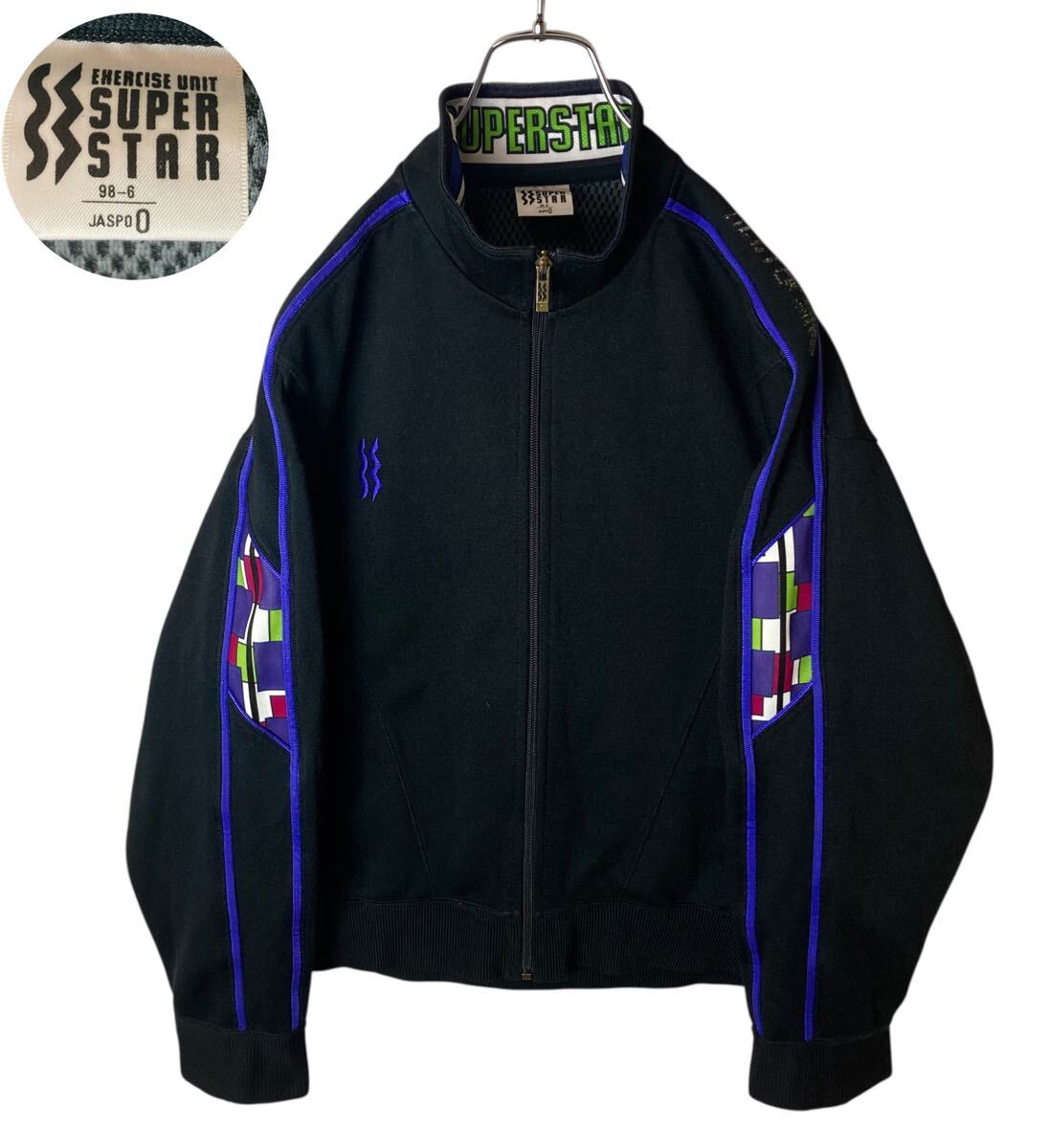 90s古着ミズノスーパースターブラックジャージトラックジャケットゆったりサイズ拍卖
