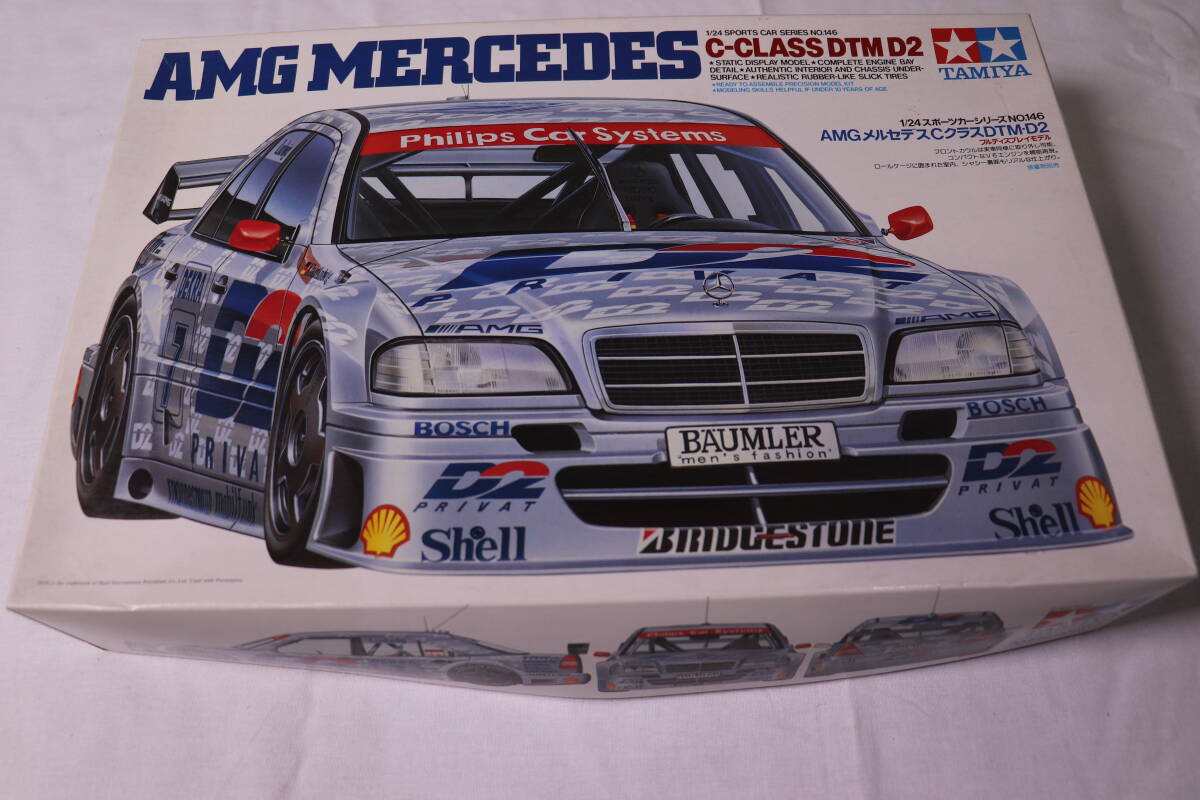 【送料無料】絶版 当時物 TAMIYA AMGメルセデスCクラスDTM-D2 1/24スポーツカーシリーズ№146拍卖