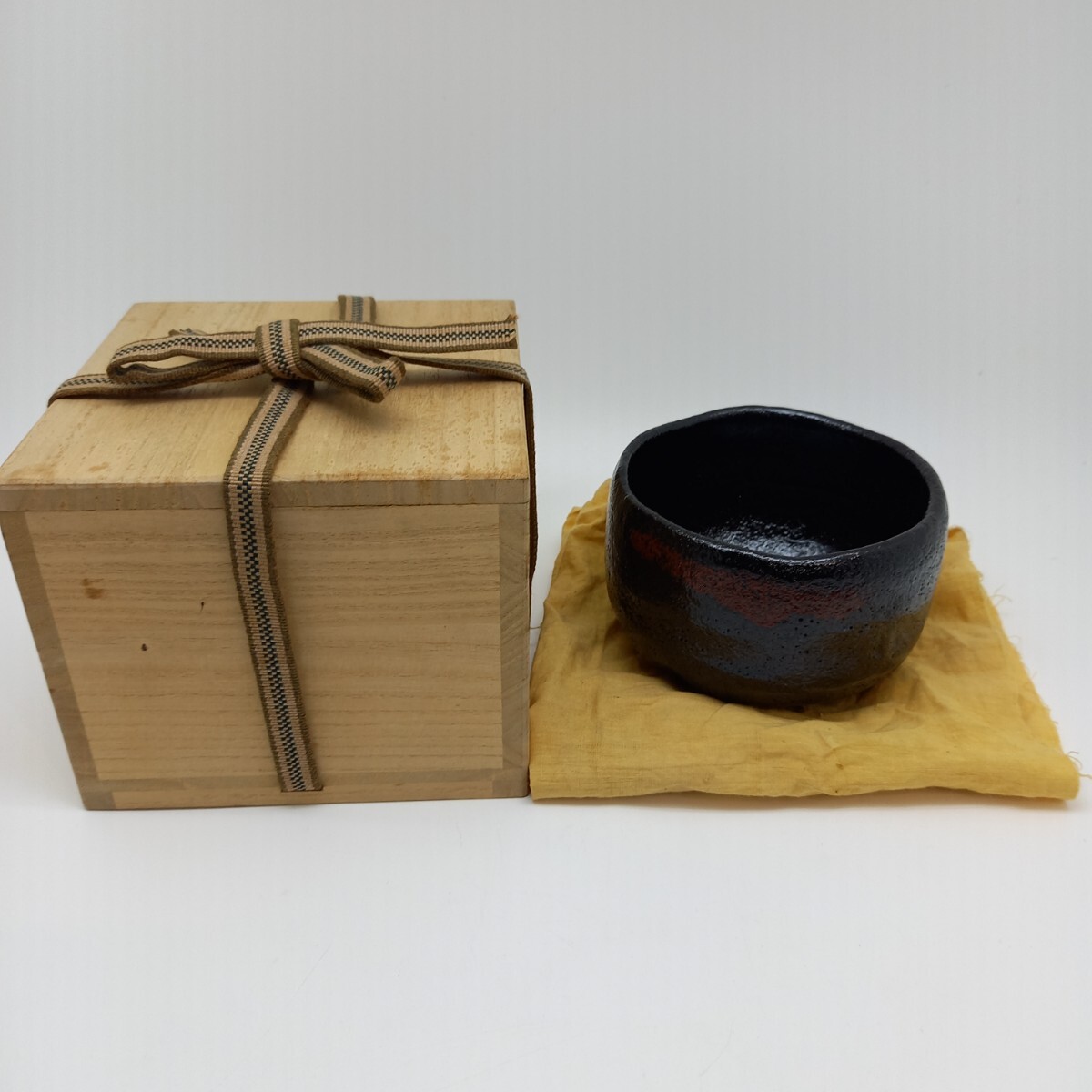 黒茶碗 草楽印 黒楽茶碗 時代不明 抹茶碗 茶道具拍卖
