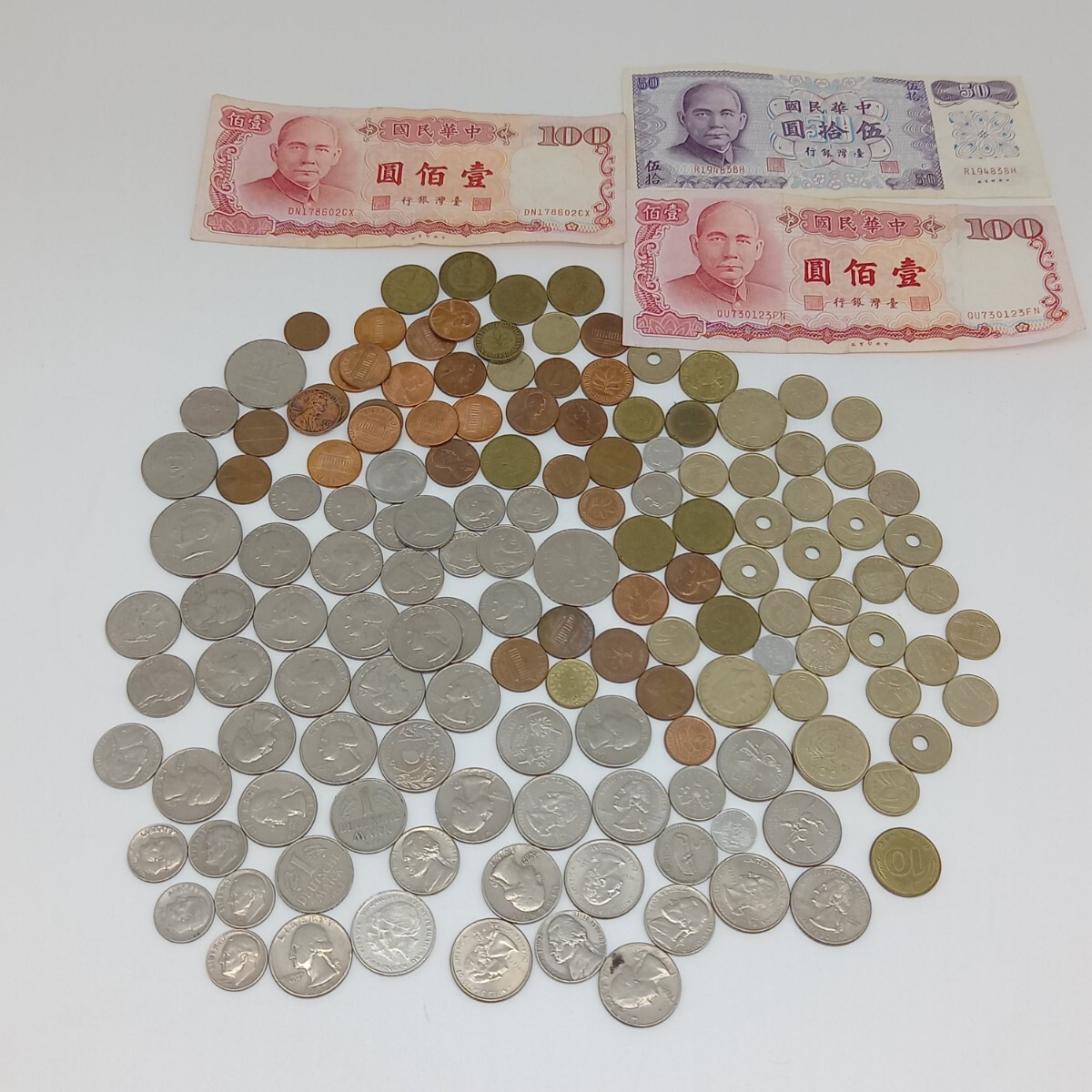 外国銭 外国貨幣 コイン 硬貨 古銭 アンティークコイン いろいろな国の硬貨 現状品拍卖