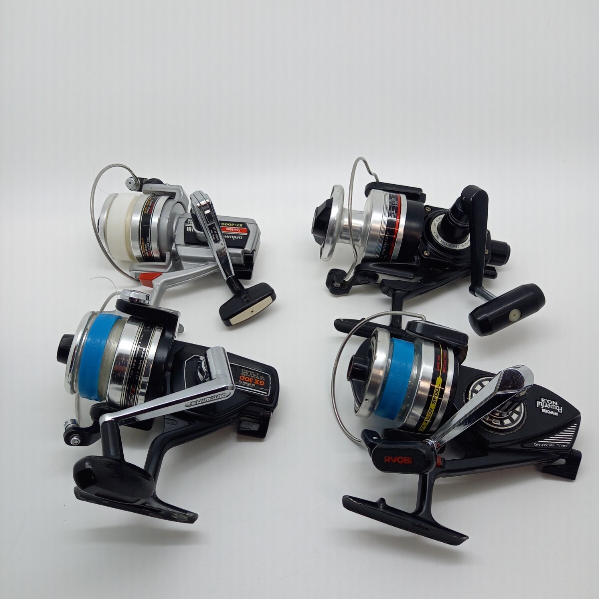 昭和レトロ スピニングリール4個セット シマノ/daiwa/RYOBI 現状品 釣り具拍卖