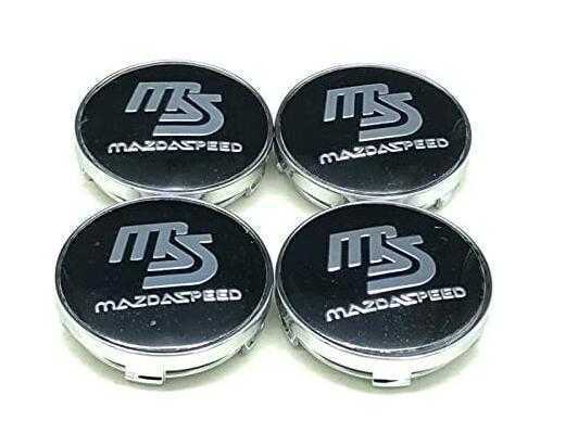 マツダ MS ホイールセンターキャップ ハブキャップ ホイールカバー センターキャップ バッジ エンブレムステッカー 60mm 4個セット拍卖