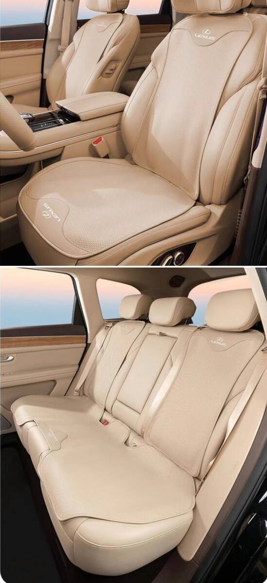 レクサス シートカバー 椅子カバーマット シートクッション 前座席用座布団2枚+後座席用座布団1枚+座席の背もたれ4枚 ナッパ革 ★6色選択★拍卖