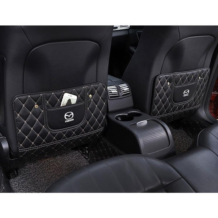 マツダ 後部座席収納 キックガード バックプロテクター キックマット 車用シートカバー シートバックポケット 蹴り防止拍卖