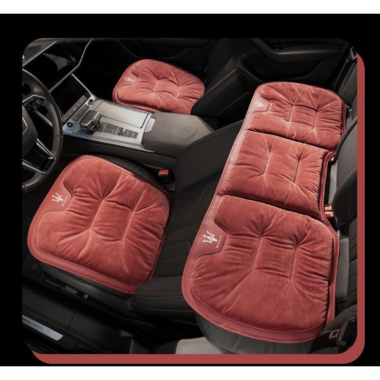 マセラティ Maserati 車用 シートクッション 座布団 シートカバー フランネルの表面 前座席用2枚 後部座席用1枚 冬の座布団 快適 冬季適用拍卖