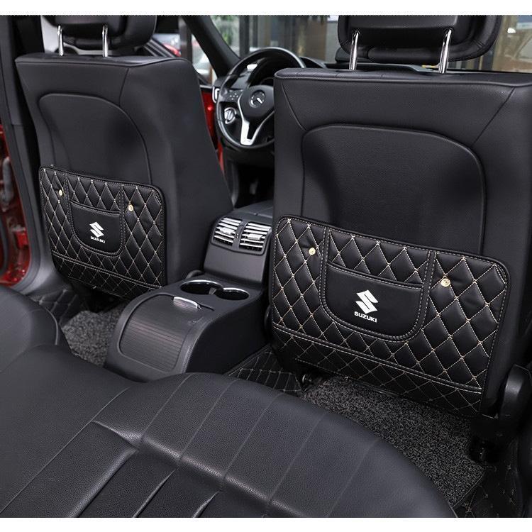 スズキ 後部座席収納 キックガード バックプロテクター キックマット 車用シートカバー シートバックポケット 蹴り防止拍卖