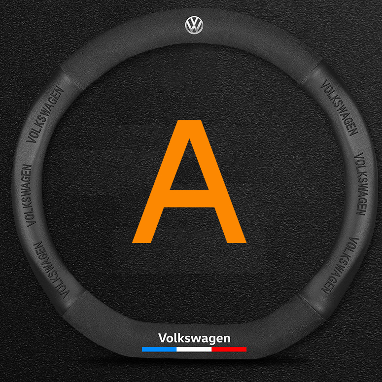 ハンドルカバー フォルクスワーゲン ステアリングホイールカバー 本革 内装品 高級 牛革 専車ロゴパーツ 滑りにくい 文字付き Volkswagen拍卖