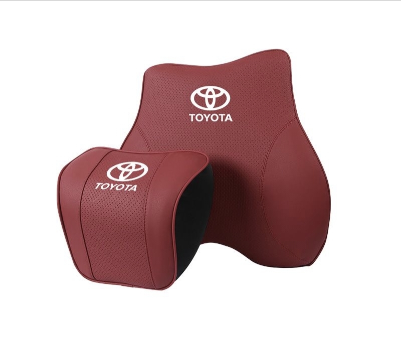 新作 トヨタ 首枕 高級革 ネックパッド 腰クッション 高品質 車用 背もたれクッション ネックピロー ヘッドレスト通気性弾性★4色選択★拍卖