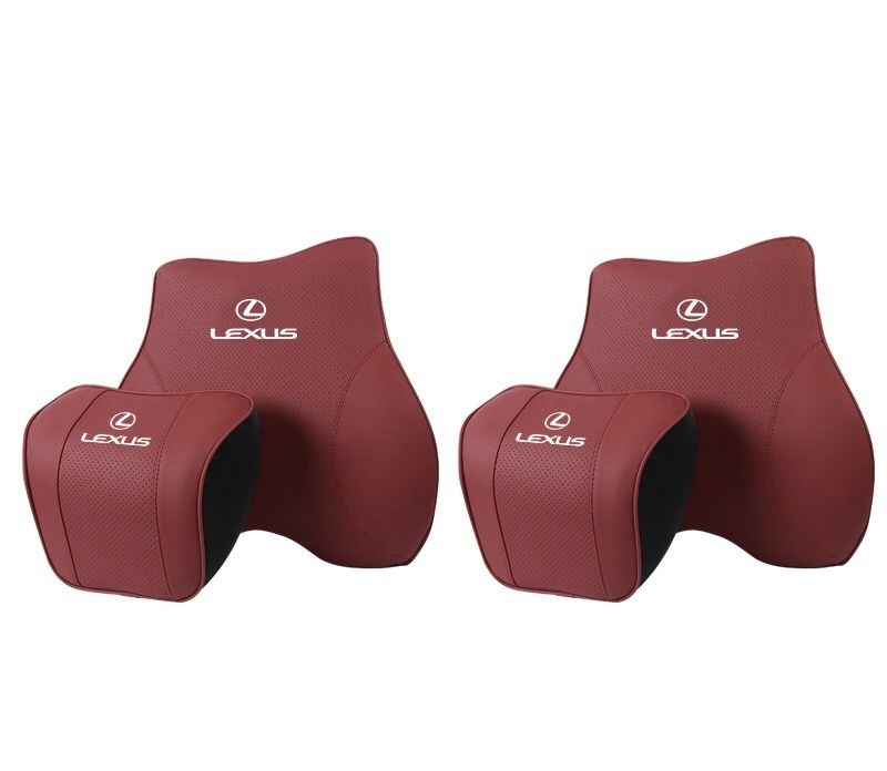 2セット レクサス LEXUS 車用記憶 クッション レザー 首 ネック 腰 腰クッション 通気性弾性 IS LS RX NX CT LC RC GS LX UX ES HS 5色選択拍卖