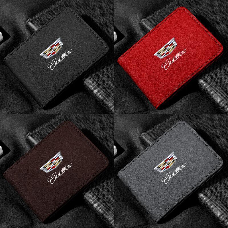 キャデラック カードケース 免許証ケース カードホルダー 名刺ファイル カード入れ アルカンターラ クレジットカードケース 小銭入れ拍卖