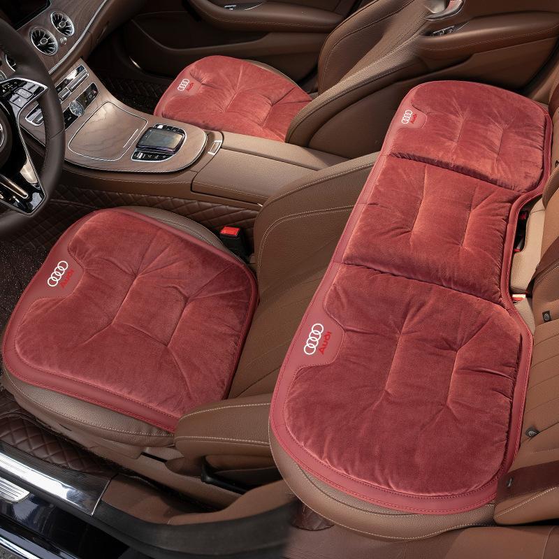 アウディ 車用 シートクッション 座布団 シートカバー フランネルの表面 前座席用2枚 後部座席用1枚 冬の座布団 快適 冬季適用 5色選択可拍卖