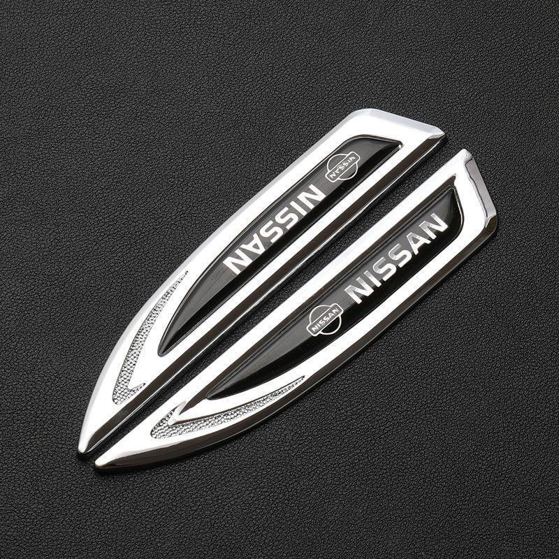 日産 NISSAN 車用エンブレム ステッカー デカール 2個セット バッジ 3Dメタル カーフェンダーサイドステッカー 車のスタイリング 拍卖