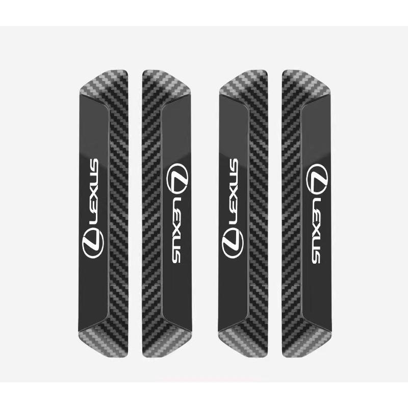 レクサス LEXUS 車ドアガード ドアプロテクター 4個セット 擦り傷/衝突防止 貼付式 ABS樹脂 カーボン調 両面テープ 保護フィルム拍卖