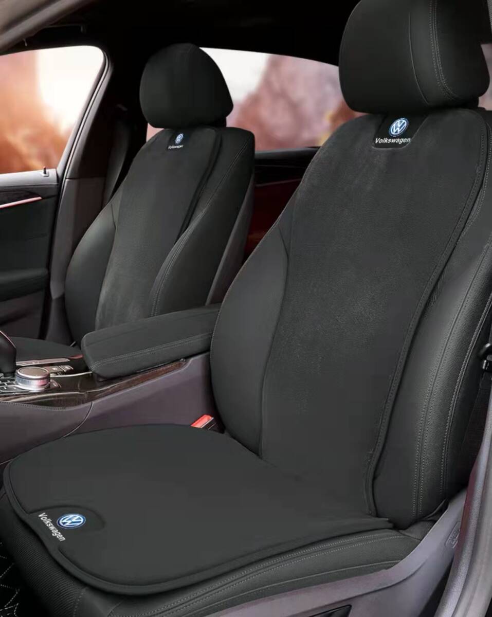 新作 フォルクスワーゲン 車用シートカバーセット シートクッション 前座席用座布団1枚+座席の背もたれ1枚★2色選択★拍卖