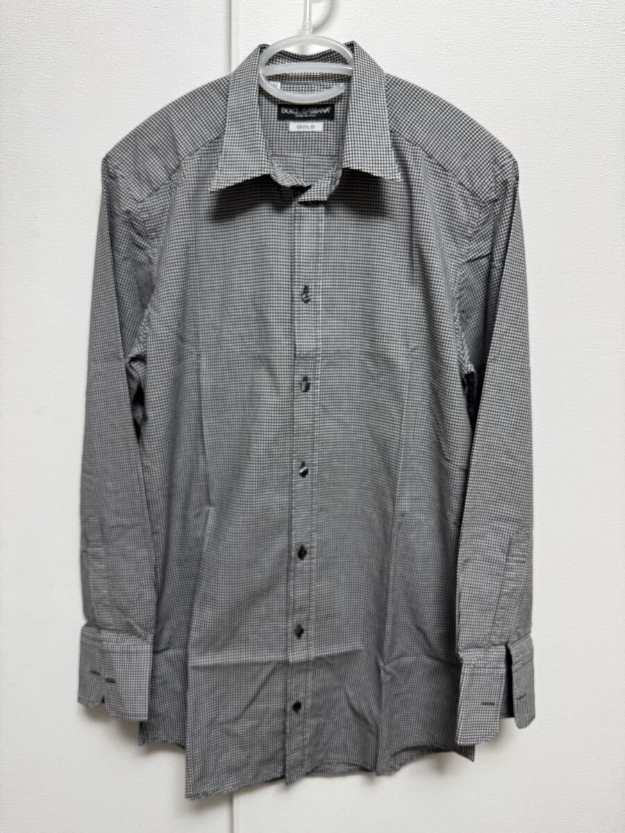 Dolce&Gabbana チェックシャツ 37 GOLD 5回程着用 超美品 長袖シャツ拍卖