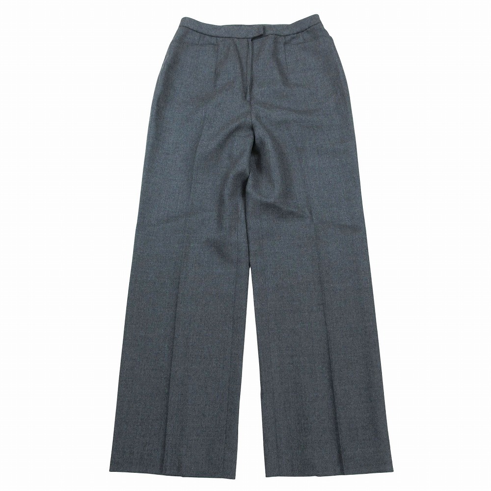 Leilian レリアン スラックス パンツ トラウザーズ ウール センタープレス ボトムス サイズ11 グレー レディース 【中古】拍卖
