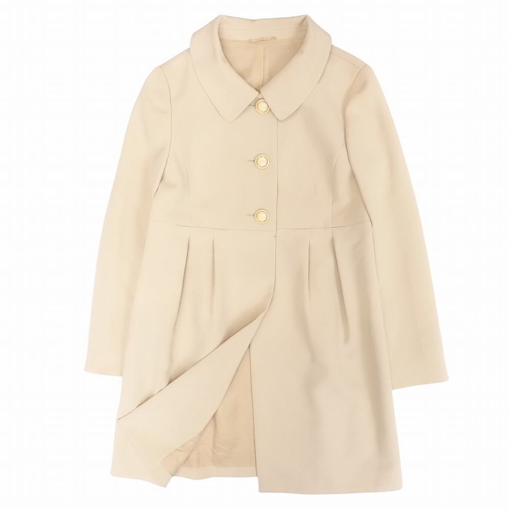 ANAYI アナイ ステンカラー コート ジャケット ミディ丈 スプリングコート サイズ36 S ベージュ レディース 【中古】拍卖