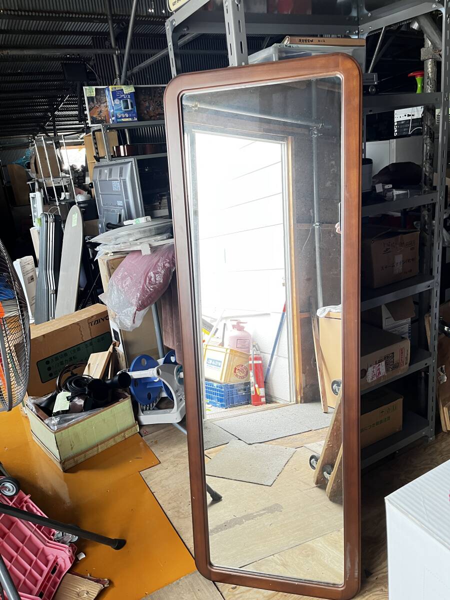 鏡 木製フレーム 全身鏡 壁掛鏡 立掛鏡 ウォールミラー拍卖