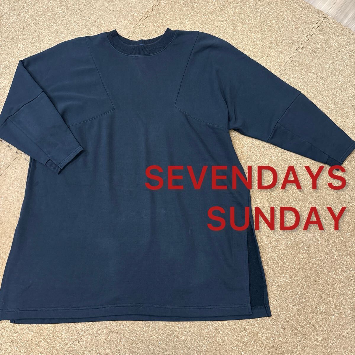 SEVENDAYS=SUNDAY トレーナー スウェット 黒 ドルマンスリーブ拍卖
