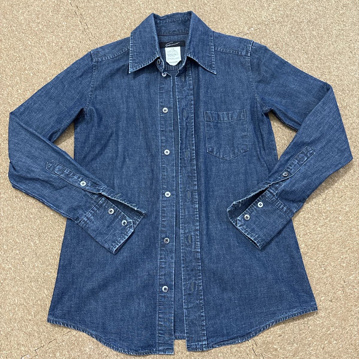 38 長袖シャツ デニムシャツ ストレッチあり拍卖