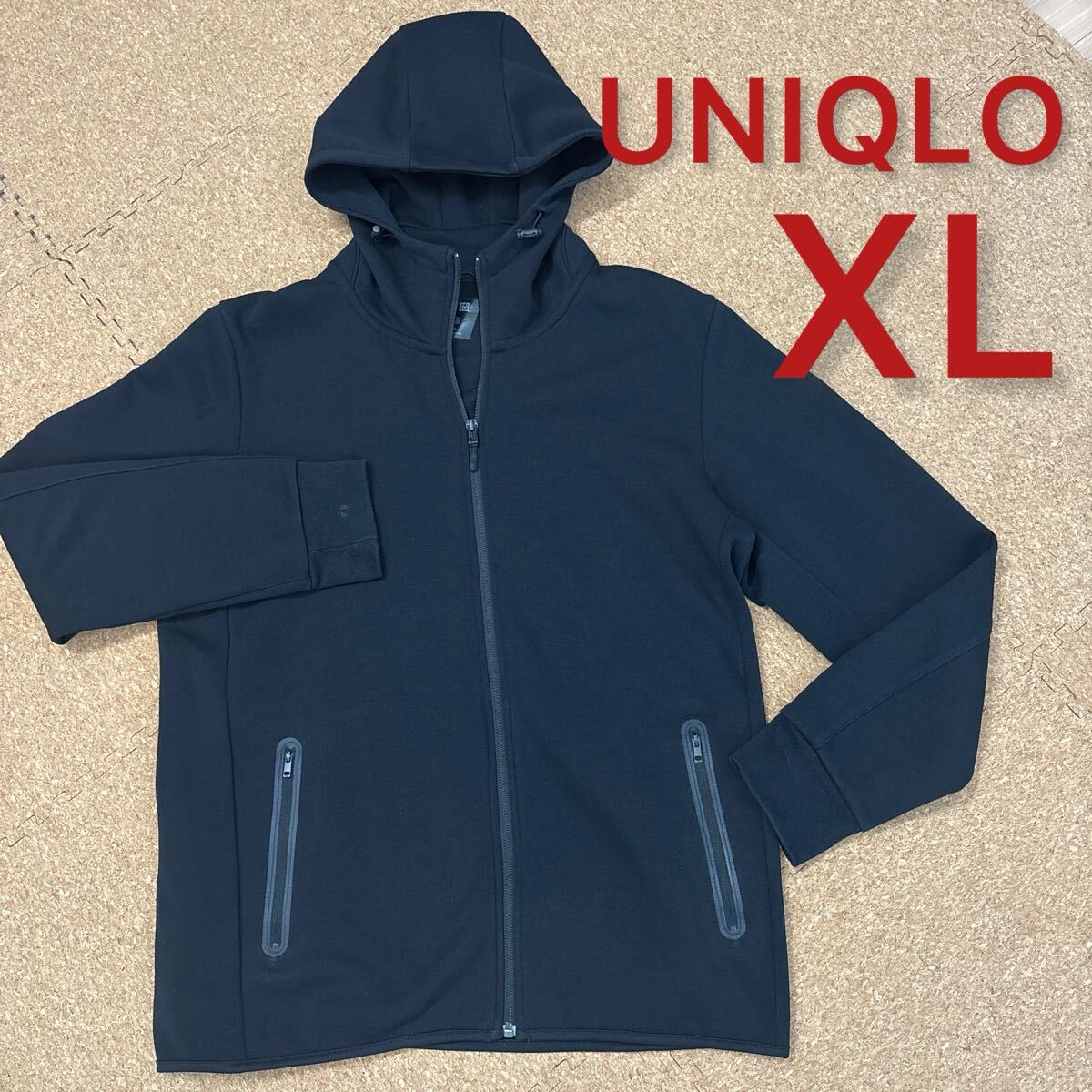 XLサイズ 長袖アウター  パーカー ユニクロ UNIQLO ブラック 黒拍卖