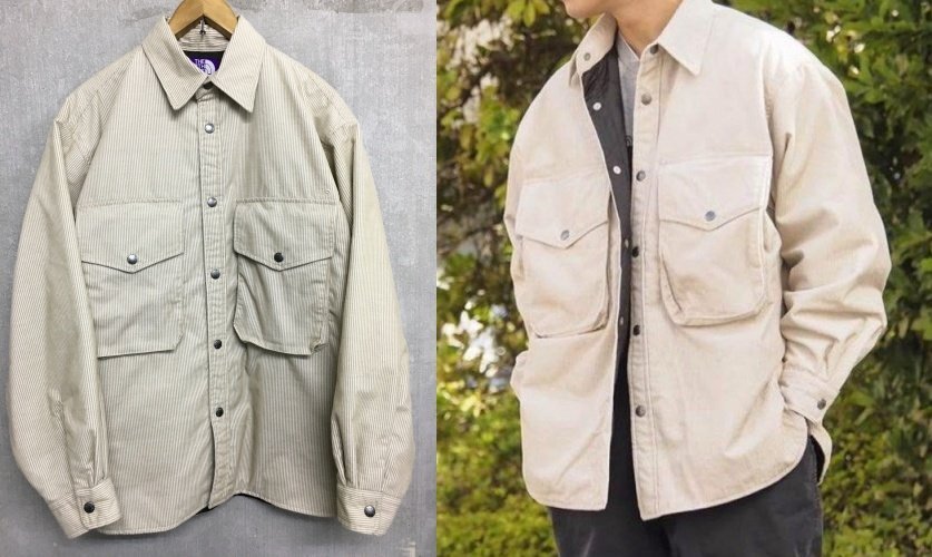 ◆ノースフェイス パープルレーベル 22aw美 PURPLE LABEL Corduroy Insulation Shirt Jacketコーデュロイ 中綿シャツ ジャケット NY2260N L拍卖