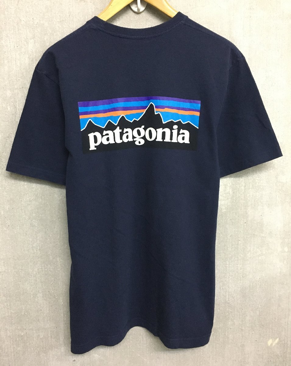 ◆patagonia 2019年製 P-6 Logo Responsibili Tee パタゴニア P-6 レスポンシビリティー Tシャツ S 39174 NAVY拍卖