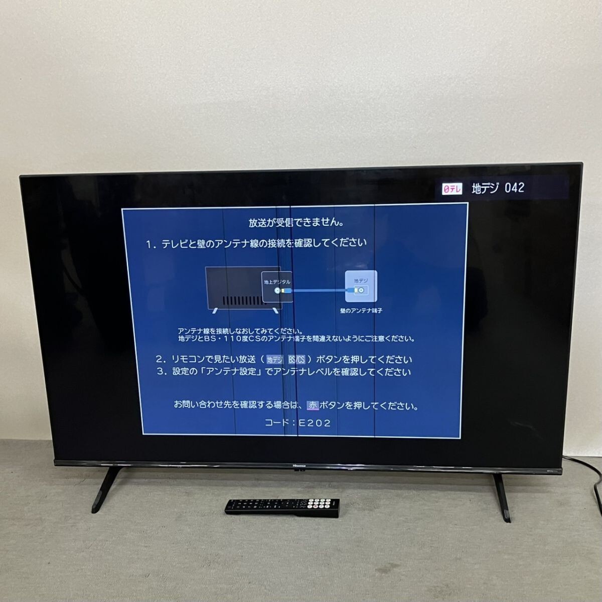 I701-M31-375 Hisense ハイセンス 50E6K 50V型 液晶テレビ 2024年製 家電 4K アプリ内蔵 リモコン付き 通電・動作確認済み TB拍卖