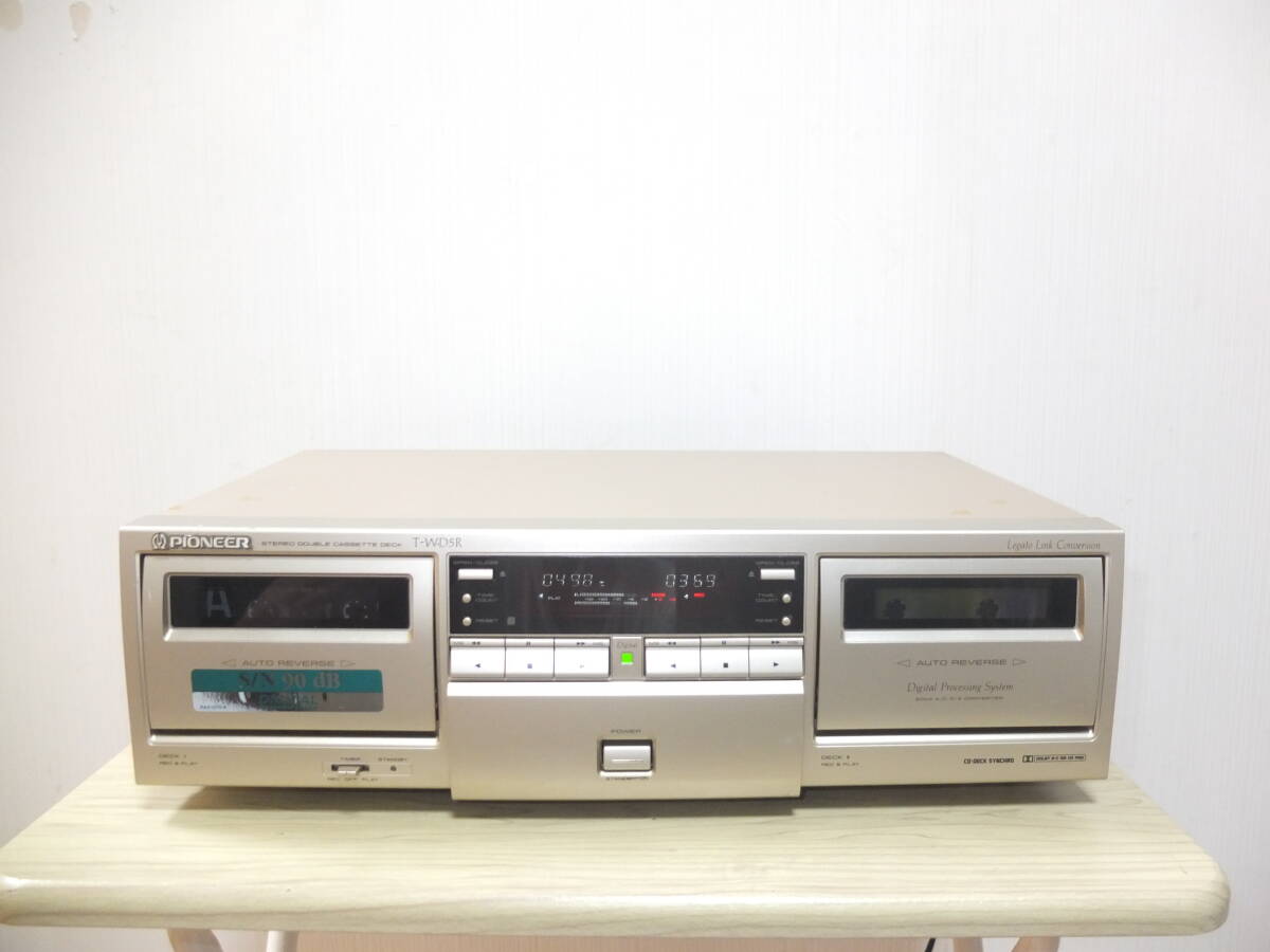 (ベルト交換済み)Pioneer/パイオニア T-WD5R ダブル.カセットデッキ 録再OK DIGITAL PROCESSING拍卖