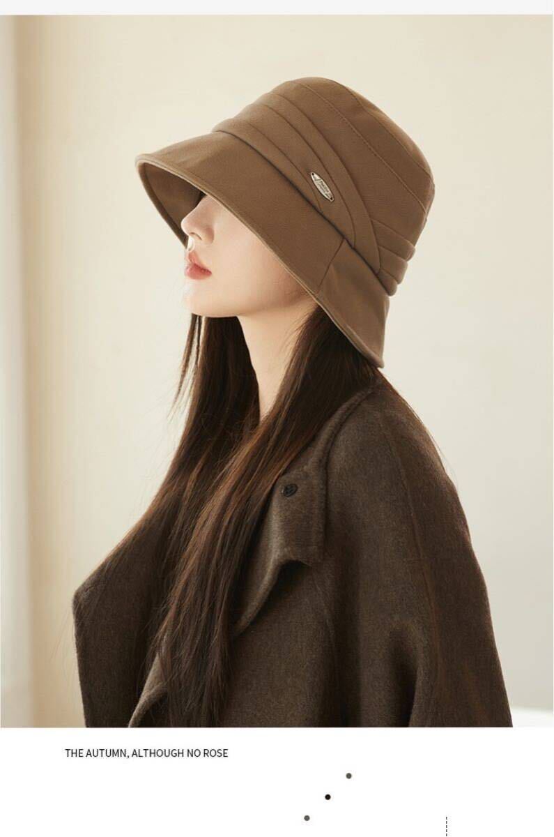 2024年新作 バケットハット レディース 帽子 UVカット 折りたたみ 無地 コットン100% ハット 日よけ 帽子 小顔効果 カーキ拍卖