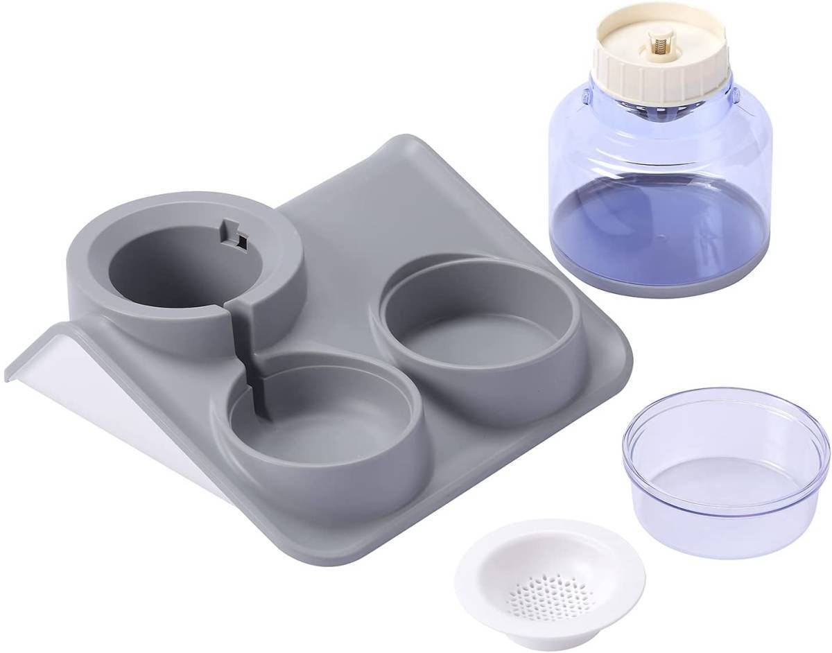 送料無料 ペット 餌やり 新品 Dulcii 餌食器と自動給水器の一体型 未使用拍卖