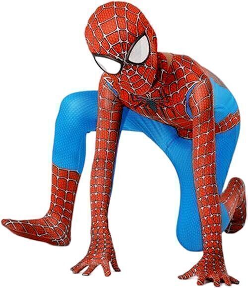 送料無料 スパイダーマン コスプレ 2点セット 分離式 子ども 全身タイツ コスプレ衣装 ハロウィン コスチューム 仮装 キッズ 新品 未使用拍卖