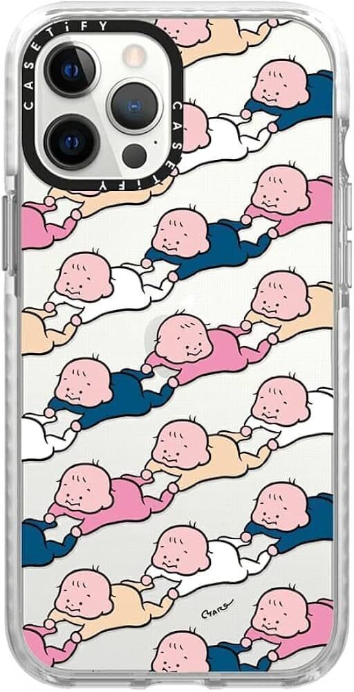 送料無料 CASETiFY インパクトケース iPhone12 Pro Max Baby Baby Baby Blue&Pink By Taro Oono クリアフロスト 新品 iPhoneケース 未使用拍卖