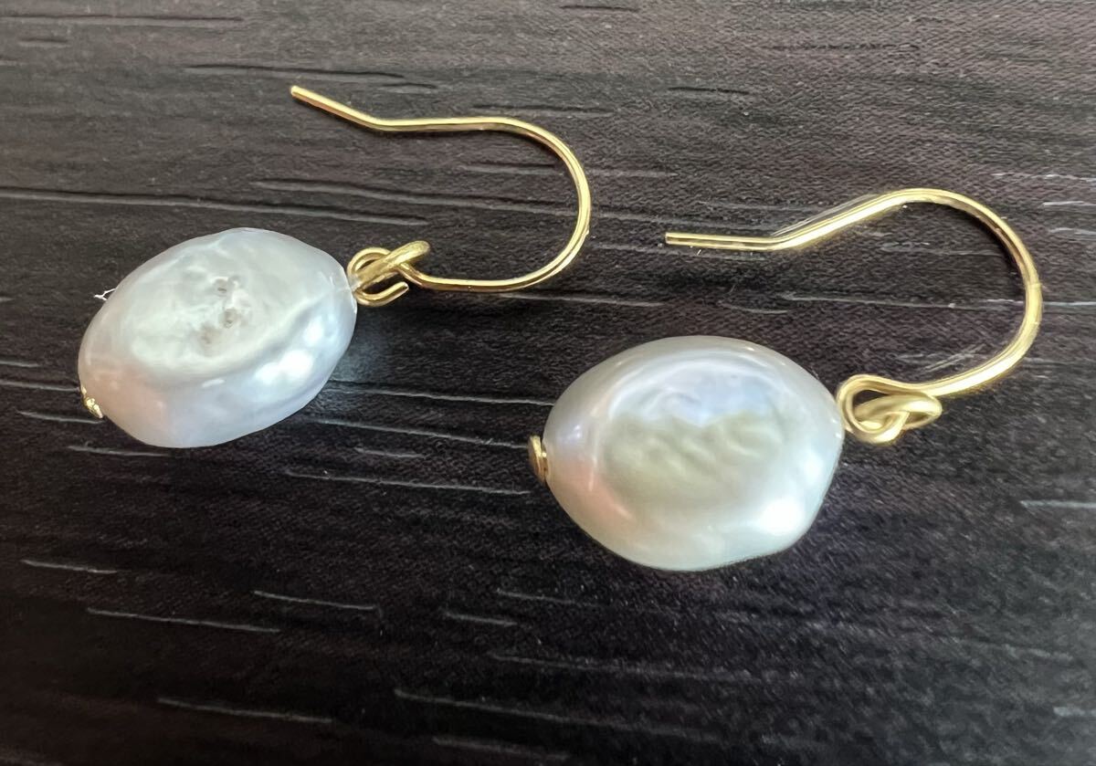 1円 パール ピアス K18 1.01g EG2035拍卖