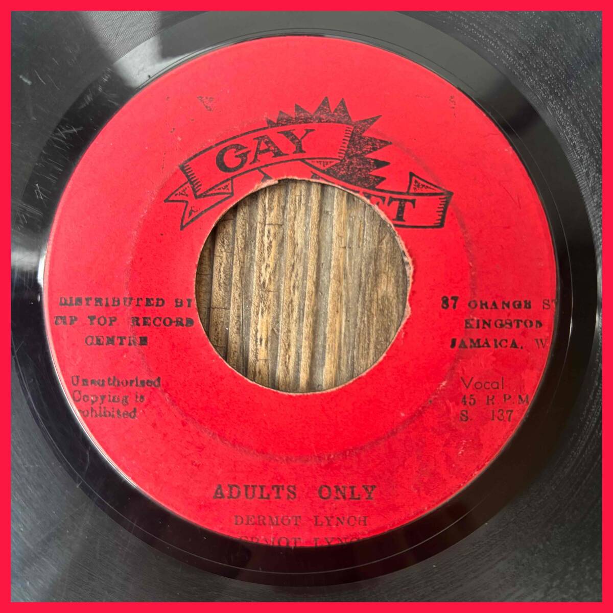 ★試聴!レア!Golden Rock Steady!red label【Dermott Lynch, Lynn Taitt & The Jets - Adults Only/Cool It】7inch Gay Feet S. 137 JA拍卖