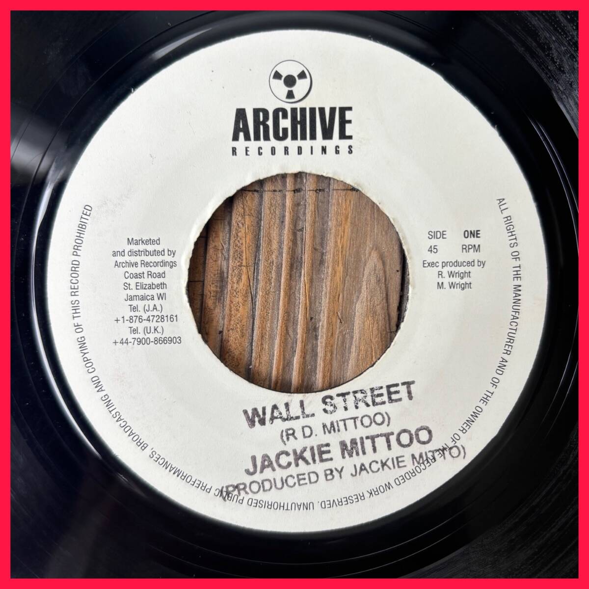 ★試聴!レア!1980!Studio One音源!Killer Organ!【Jackie Mittoo - Wall Street / (Pt. 2)】7inch Archive Recordings AR-142067 JA拍卖