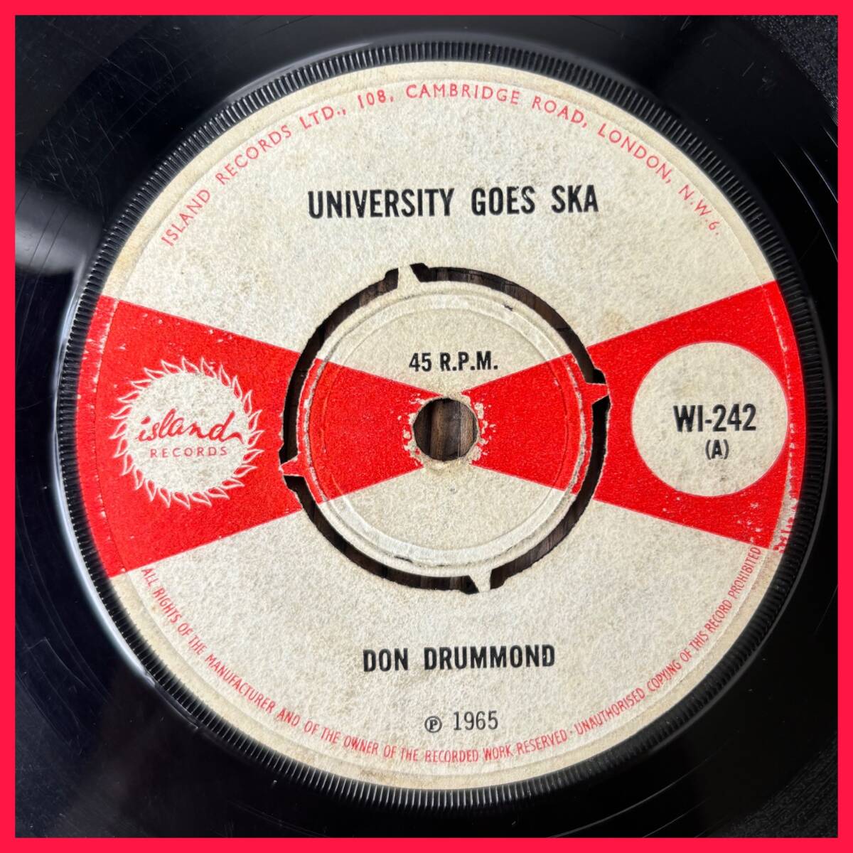 ★試聴!レア!Treasure Isle ska【Don Drummond/University Goes Ska/Derrick & Naomi/Pain In My Heart】7inch Island Records WI-242 UK拍卖