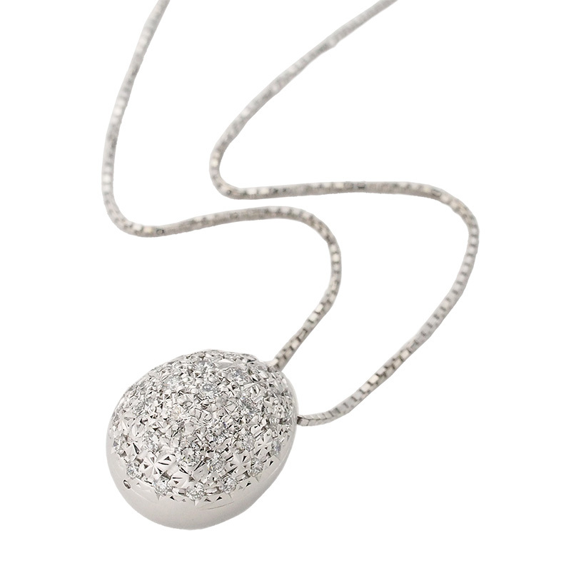 ◆ミウラ◆ タサキ TASAKI ダイヤモンド/0.37ct ミレニアム デザイン ネックレス K18WG 仕上済拍卖