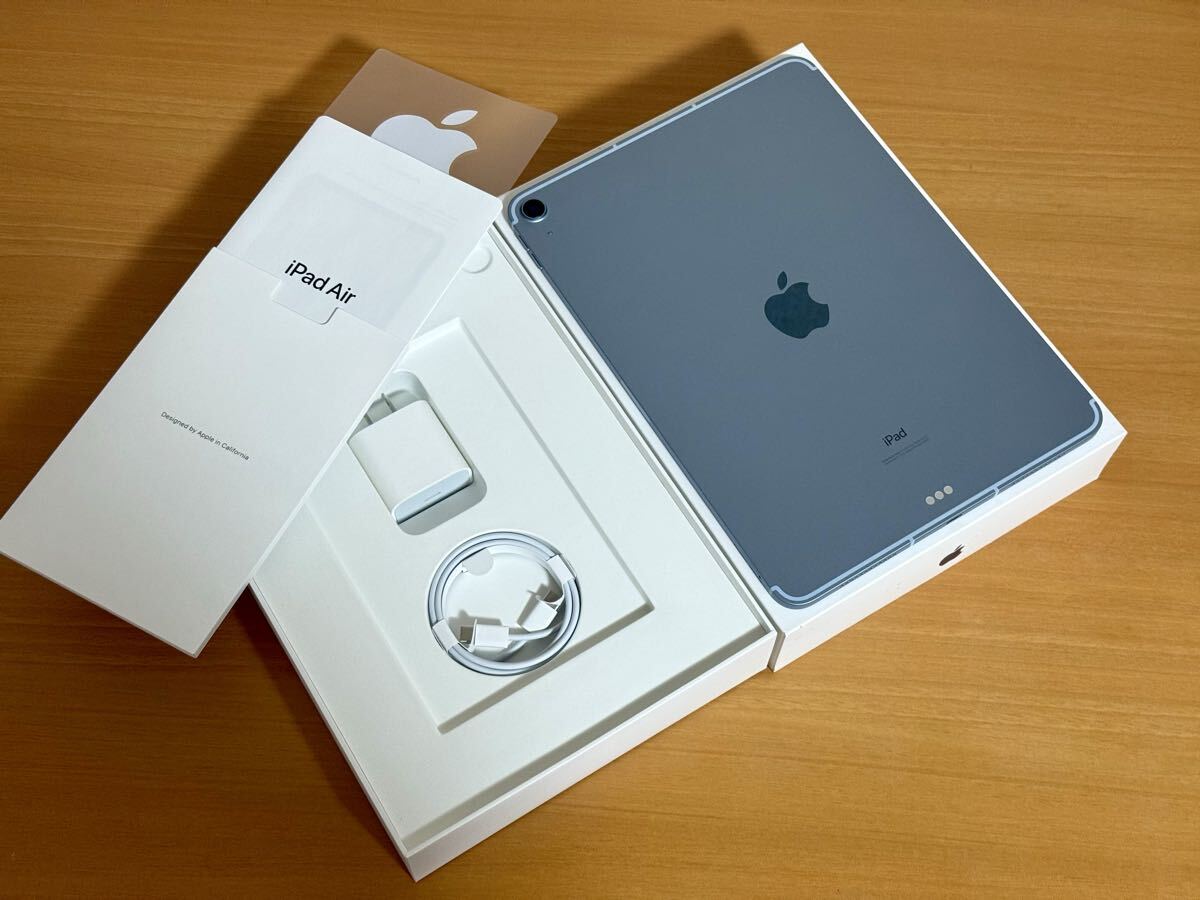 iPad Air 4世代 64GB セルラー +WiFi スカイブルー バッテリー 100% Cellularモデル拍卖