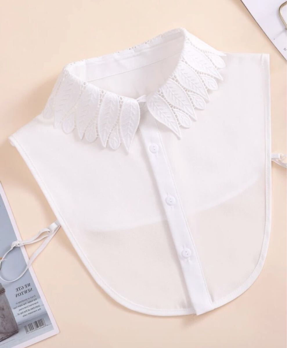 つけえり おしゃれ 白 ホワイト つけ襟 上品 新品 フォーマル カジュアル セーターに 付け襟 レース拍卖