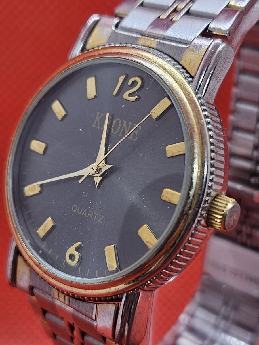 稼働品 Krone クローネ メンズ腕時計 電池交換済み G3170拍卖