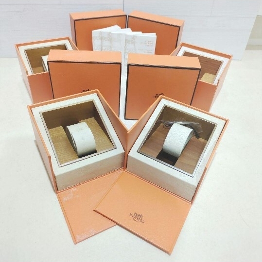 1円 HERMES エルメス 腕時計 空箱 4箱まとめ セット ウォッチケース 時計ケース 時計用 ケース 台座拍卖