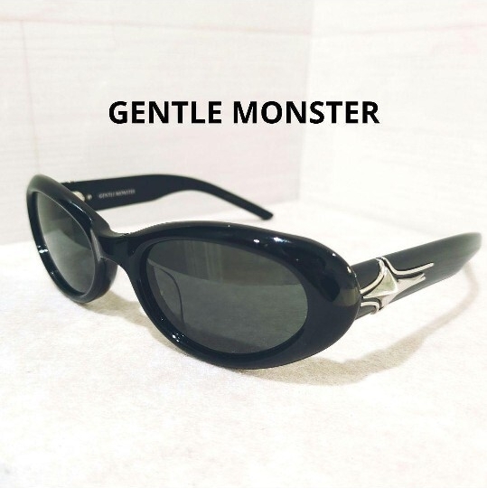 1円 gentle monster FEAR X 01 ジェントルモンスター y2k サングラス 韓国 KPOP メガネ 黒色 ブラック 黒縁 セルフレーム 拍卖