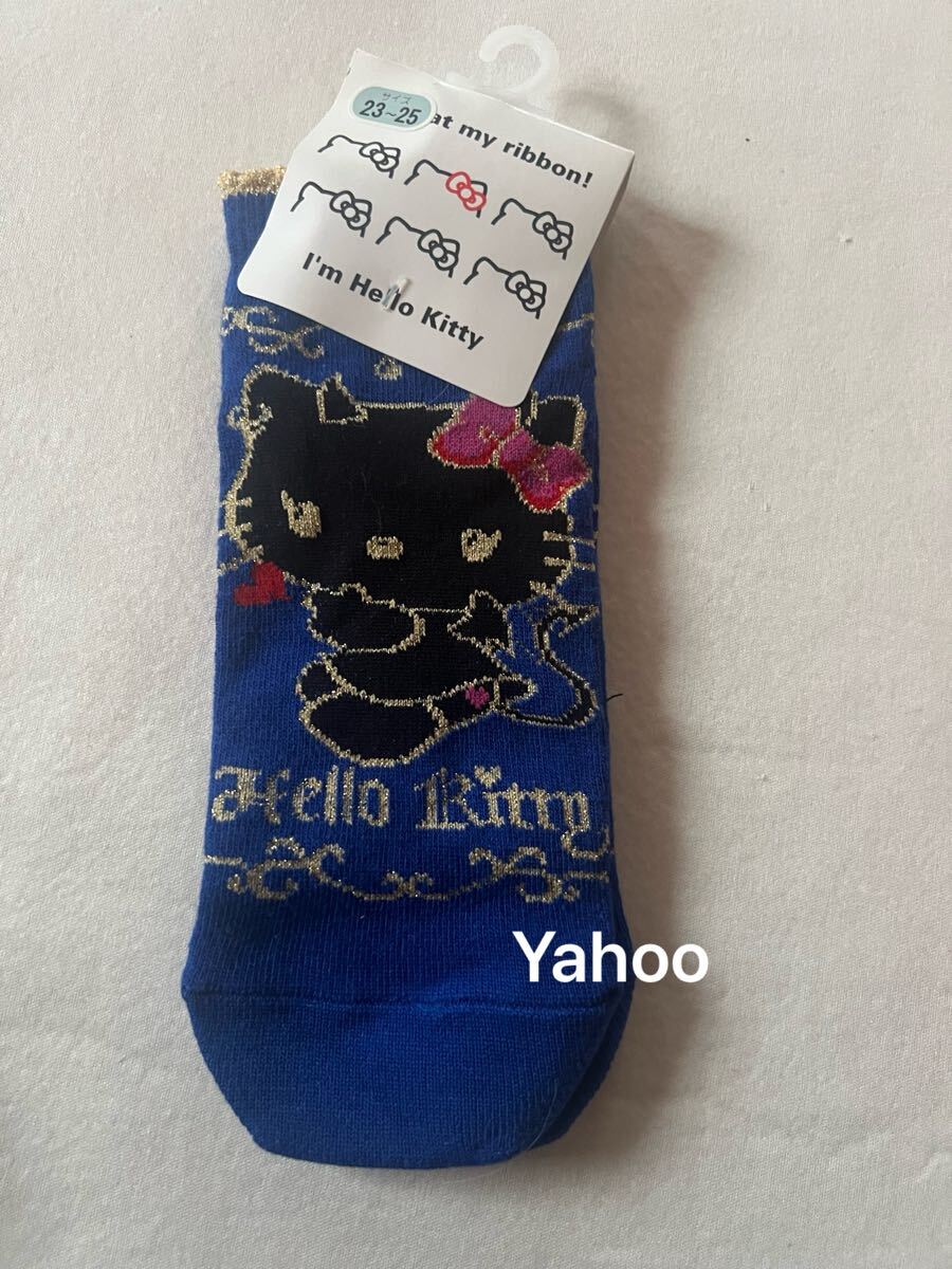 靴下/Hello Kitty ハローキティ 新品/ソックス/23~25cm くつした くつ下/SANRIO/サンリオ/小悪魔/デビル キティちゃん ラメ入り拍卖