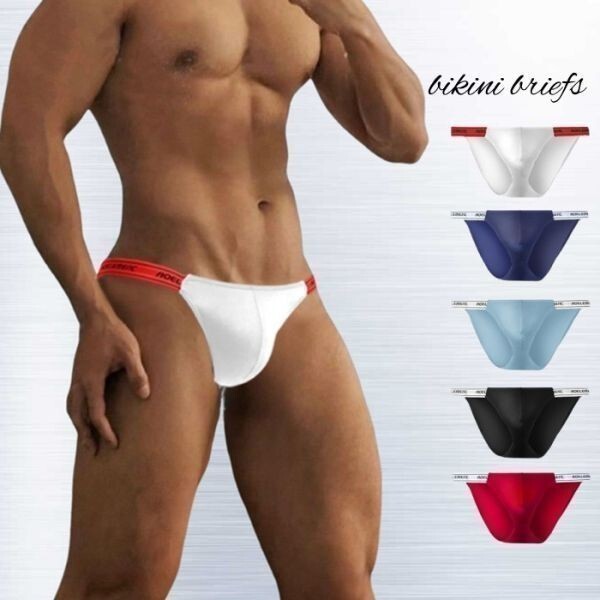 ストレッチ ハイカットレッグ フルバックビキニブリーフ ローライズ メンズ 男性下着 SJ0019 レッド LL拍卖